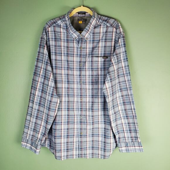 Eddie Bauer Men's Plaid Classic Fit Button Front Shirt Size 2XL - Picture 1 of 6